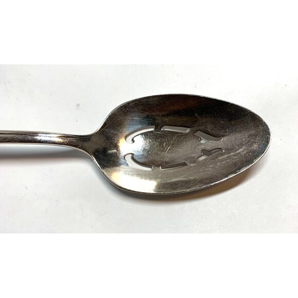 Holmes & Edwards Romance Serving Spoon Vintage Silverplate Flatware Inlaid IS - Picture 2 of 5